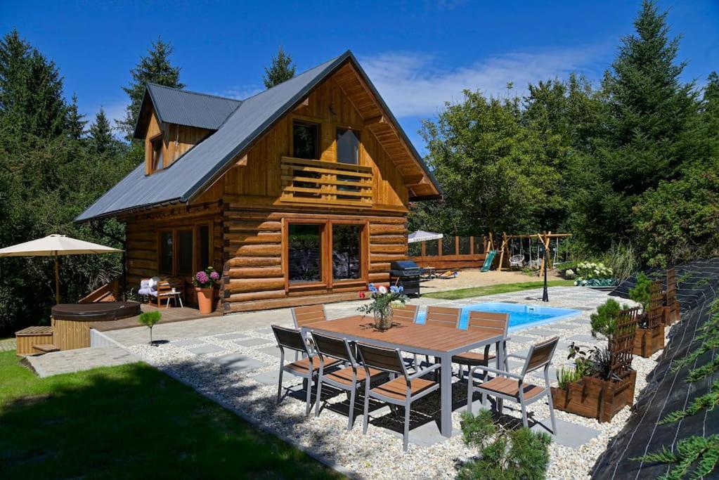Polana Slowikowa 5 Star- Domek W Gorach Z Jacuzzi, Sauna,Basen,Ogrod Z Lasem, Kominek I Narty Stroza  Eksteriør bilde
